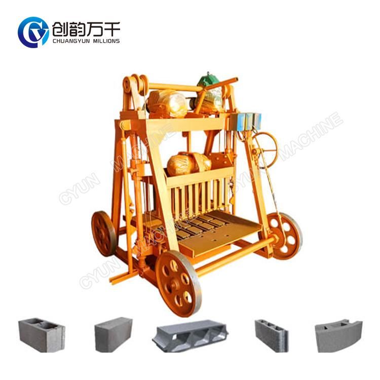 Qmy4-45 Mobile Electric Concrete Hollow Block Making Paver Laying Machine