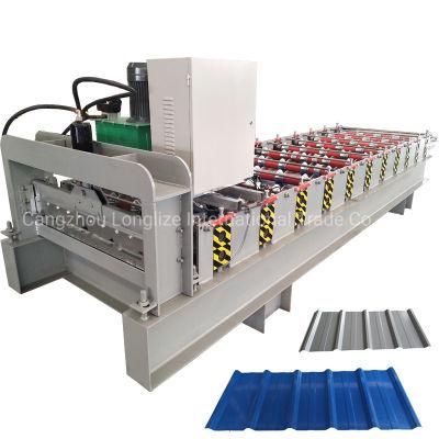 Colored Steel Trapezoidal Roofing Sheet Roll Forming Machine