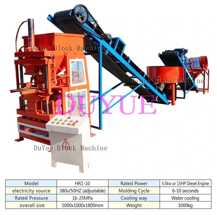 Hr 1-10 Clay Brick Kiln Machine Interlocking Soil Block Machine