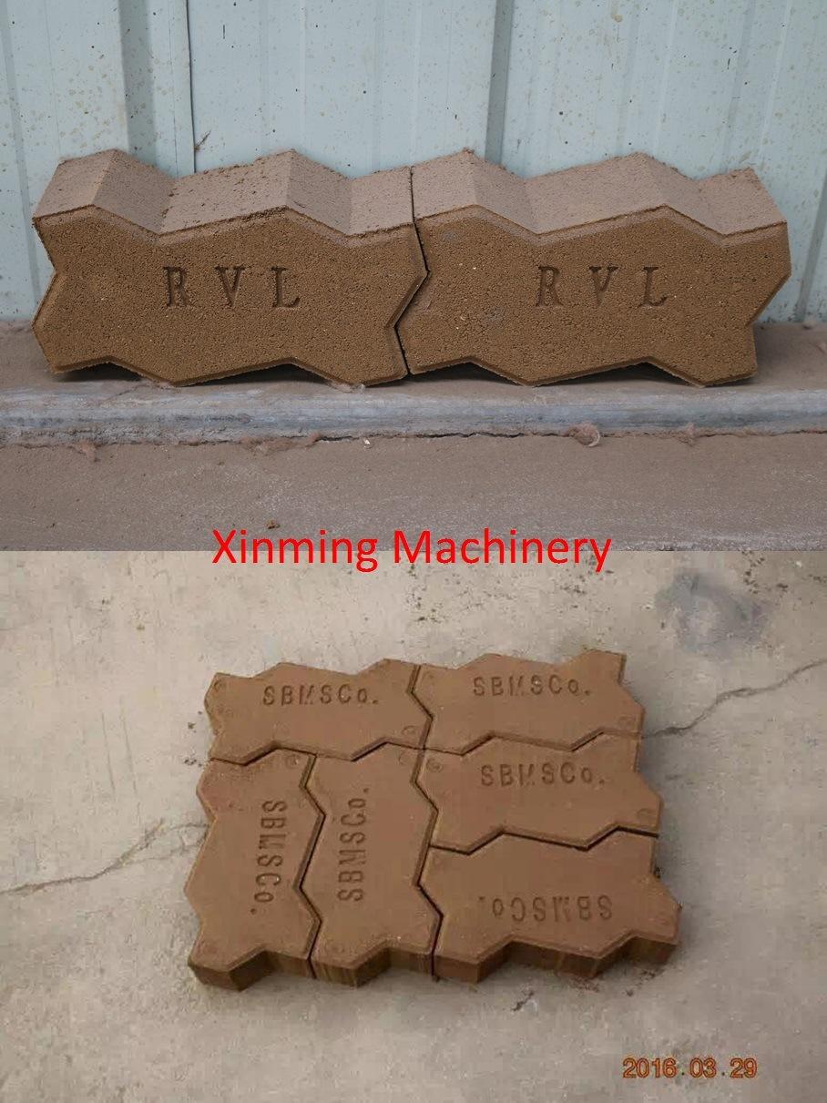 Xm1-25 Semi Automatic Soil Hollow Block Machine Clay Interlocking Brick Making Machine with Hydraulic System