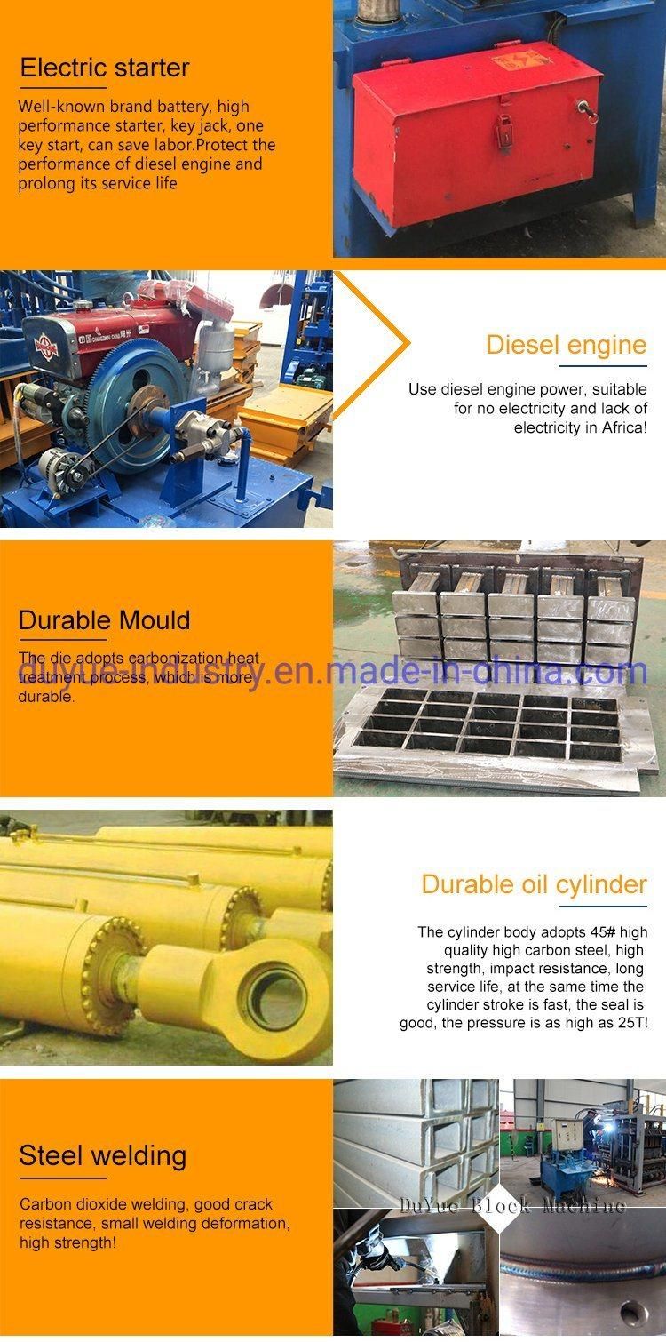 Germany Technology Diesel Engine Qt 4-30 Hydraulic Brick Making Machine Concrete Hollow Block Machine in Bangladesh