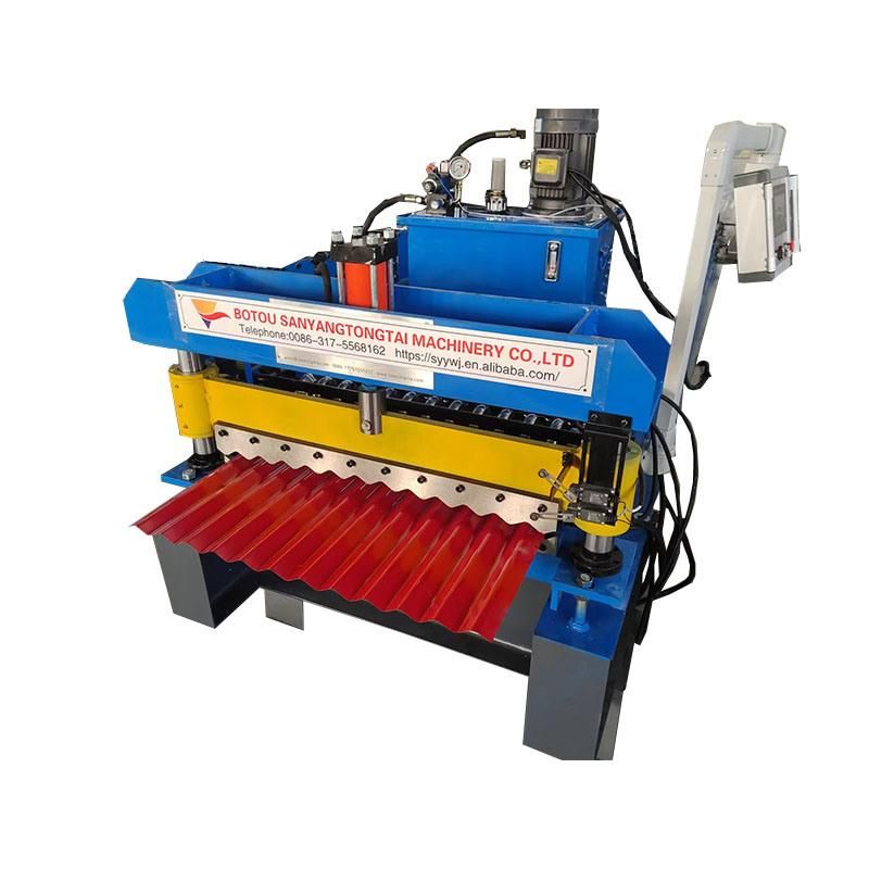 African Color Steel Glazed Tile Roof Sheet Roll Forming Machine