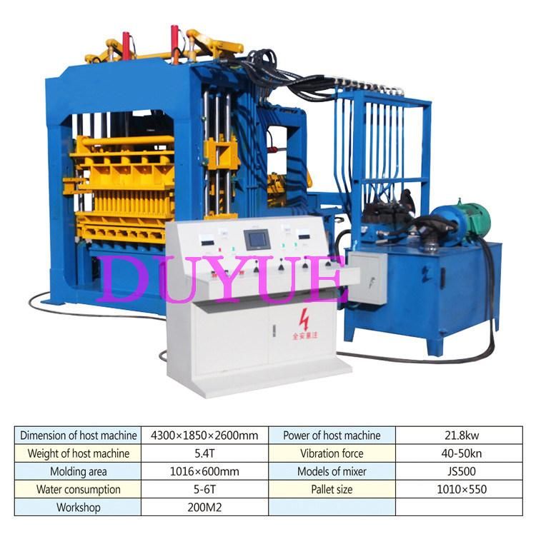 Qt4-15 Hydraulic Fully Automatic Concrete Brick Machine with Stacker Hollow Block Making Machine