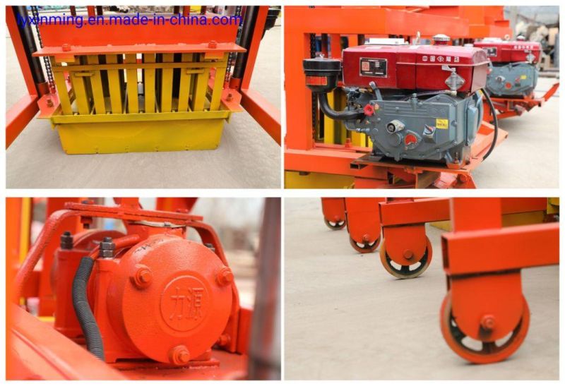 Qt4-45 Concrete Hollow/Solid/Paving Egg Laying Block Machine, Automatic 6 Inches Brick Cement Concrete Hollow Block Making Machine
