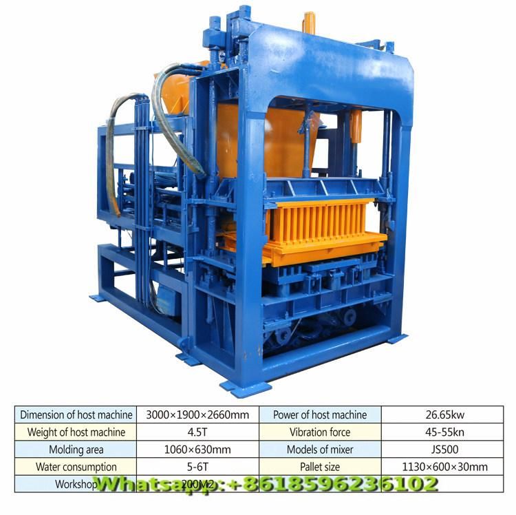 Qt5-15 Hydraulic Pressure Automatic Cement Block Moulding Machine