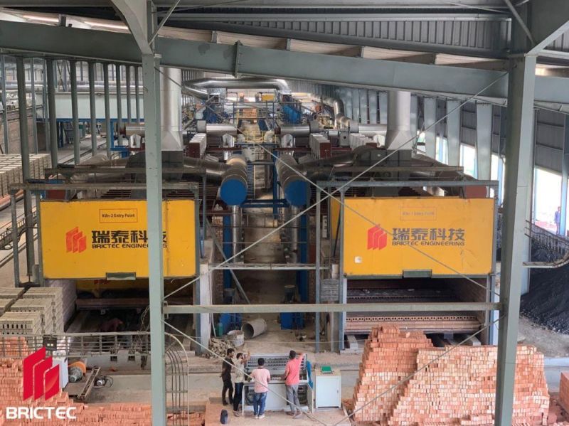 2022 New Design Red Clay Bricks Machine Tunnel Kiln for Burning Bricks Modern Bricks Factory