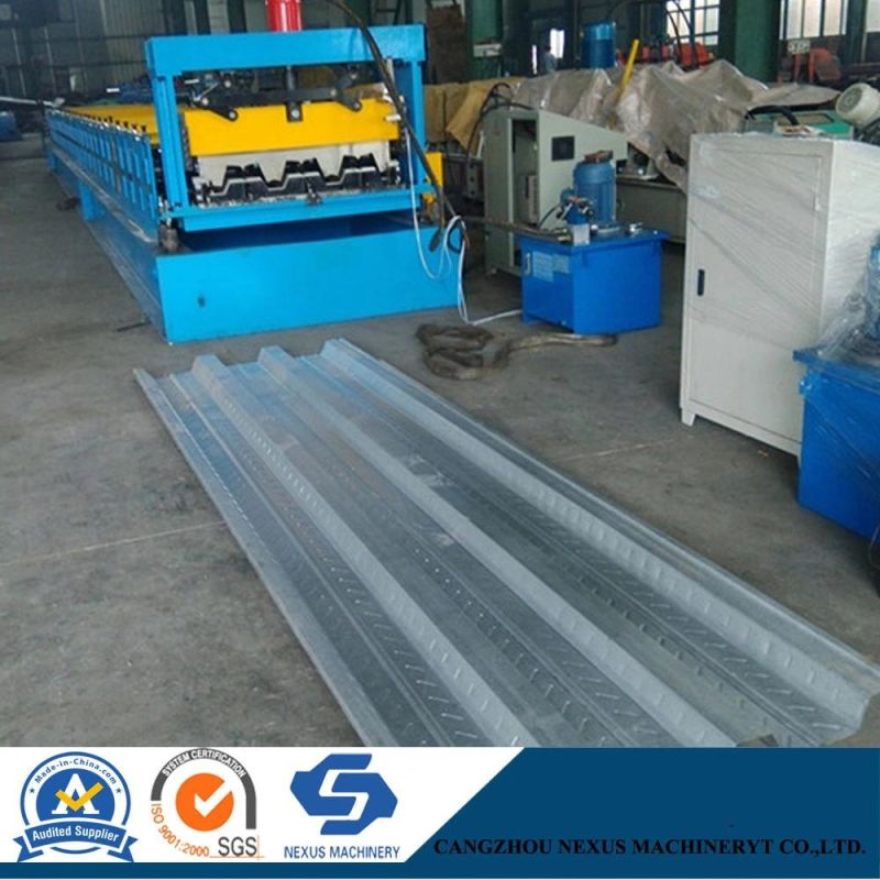 Profiled Steel Sheet Concrete Slab Plate Floor Decking Panel Roll Forming Machine with PLC Control System