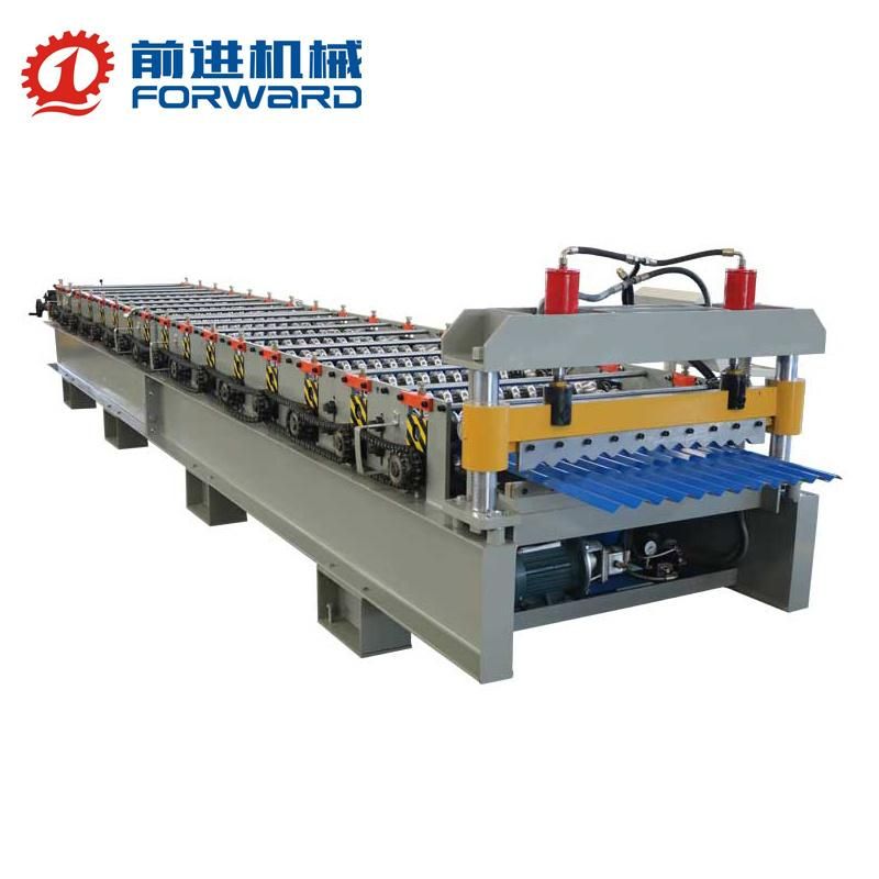 China Forward Corrugated Roofing Sheet Roll Forming Machine