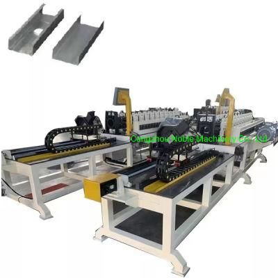 Drywall Metal Stud Track Furring Baffle Ceiling Channel Light Steel Keel Profile Making Equipment Roll Forming Machine