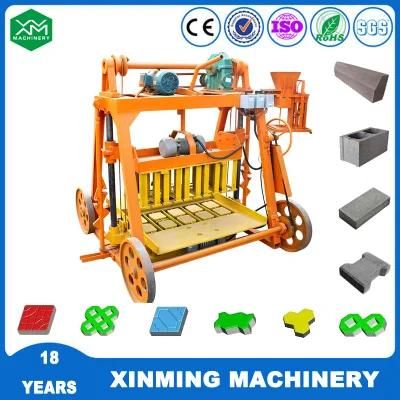 Xinming Qmy4-45 Moveable Block Making Machine Hollow Brick Making Machine with High Quality