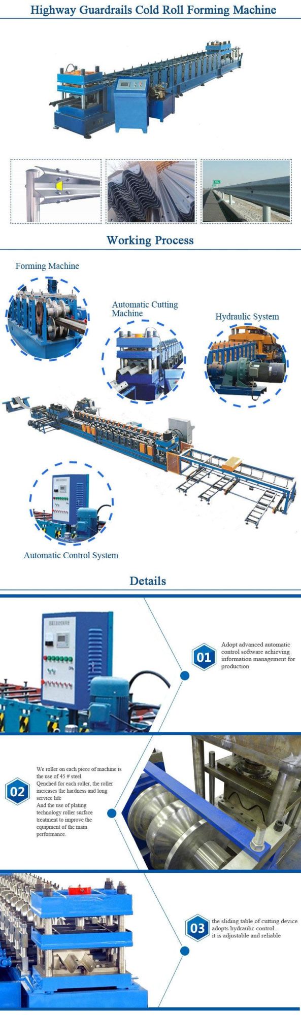 Highway Guardrails Production Mill Line Cold Roll Forming Machine