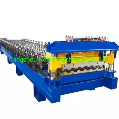 China Supplier Bamboo Glazed Trapezoidal Tile Roofing Sheet Roof Wall Panel Roll Forming Machine