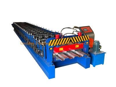 High Speedthick Galvanized Steel Floor Decking Embossing Panels Roll Forming Machine with CE Certificate