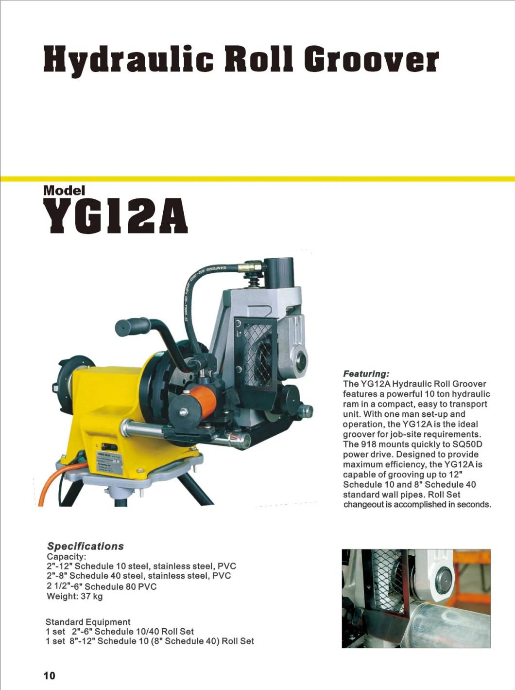 Hongli Yg12A Pipe Groove Cutting Machine Hydraulic Roll Groover