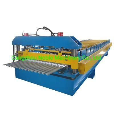 Low Price Zinc Wave Shape Corrugated Roofing Steel Sheet Long Span Metal Roll Forming Machine for Sale with Uncoiler