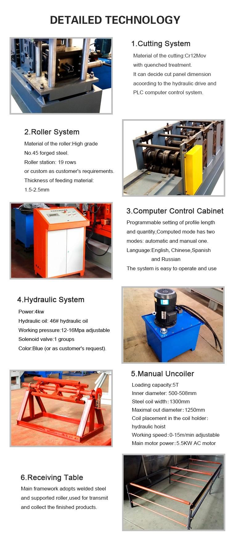 Storage Rack Supermarket Shelf Making Roll Forming Machine