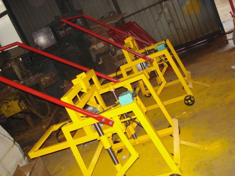 Mobile Manual 2A Cement Fly Ash Concrete 400*200*200/2en Hollow Full Brick Making Machine for Sale