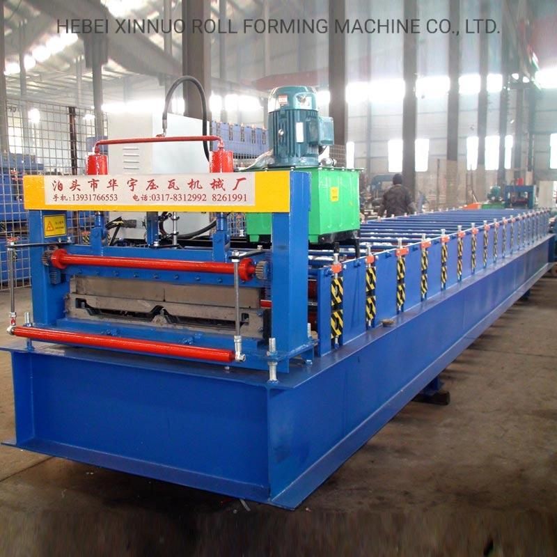 Xinnuo 820 Indonesia Style Joint Hidden Type Trapezoidal Metal Sheet Roof Tile Roll Forming Machine/Wall Tile Making Machine