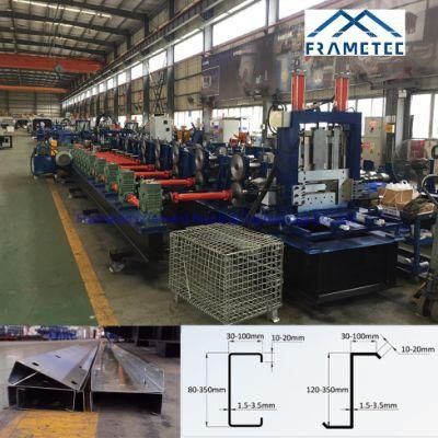 Factory Price Customized PLC Control C Z Purlin Roll Forming Machine Full Automatic Interchangeable