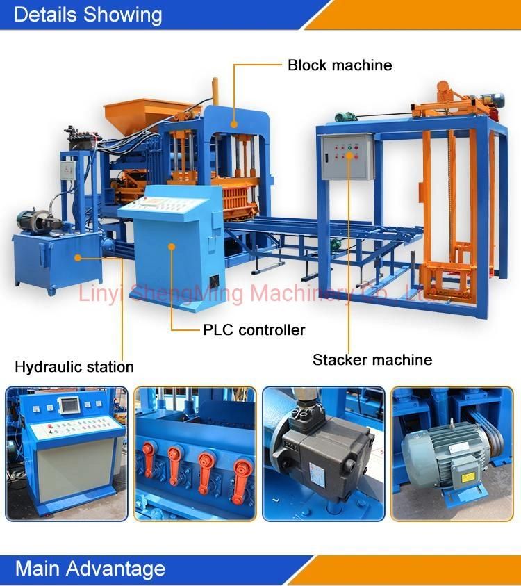 Big Capacity Concrete Cement Hollow Paver Colorful Block Machine