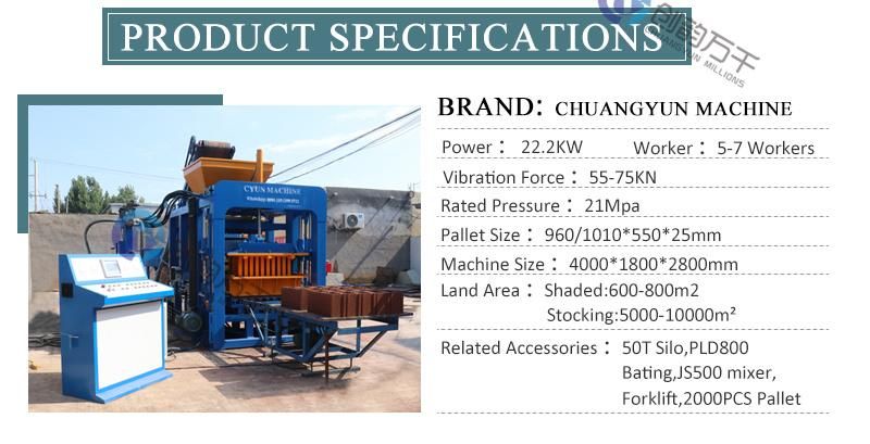 Qt4-15 Fully Automatic Concrete Cement Hollow Block Paver Brick Production Line