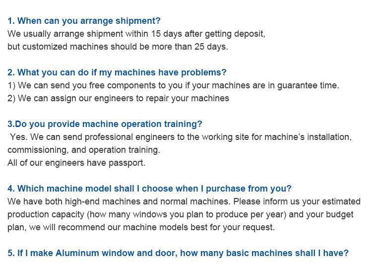 Aluminium Window Door Making Machine Automatic Double Head Cutting Saw