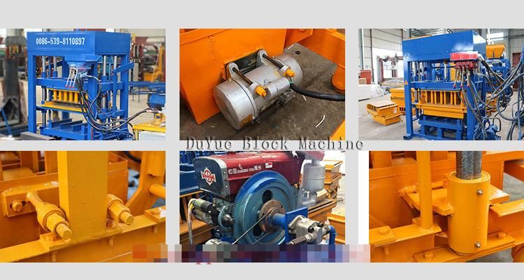 Qt4-30 hydraulic Concrete Hollow Block Coulorful Paver Brick Making Machine with Diesel Enginee