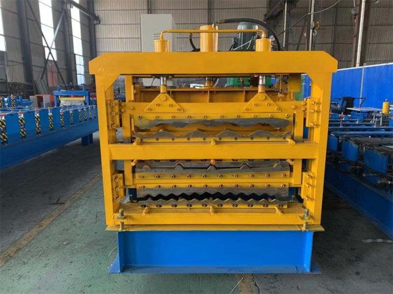 Hydraulic Galvanized Metal Three Layer Roofing Sheet Roll Forming Machine