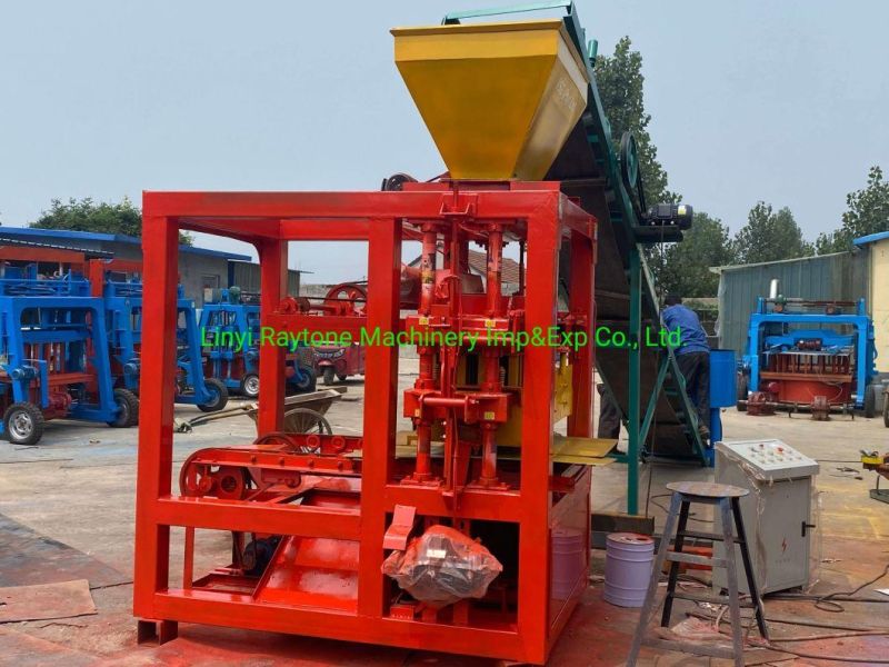 China Qt4-24 Semi Automatic Concrete Brick Block Making Machine