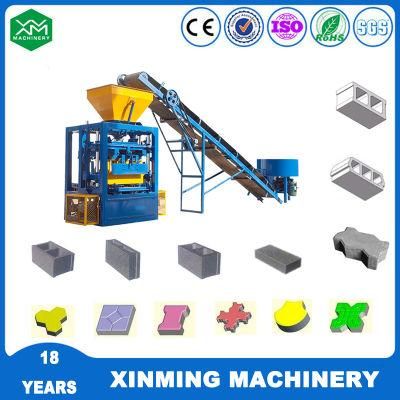 Qt4-24 Semiautomaitc Concrete Hollow/Solid Brick Making Machine and Paving Machine