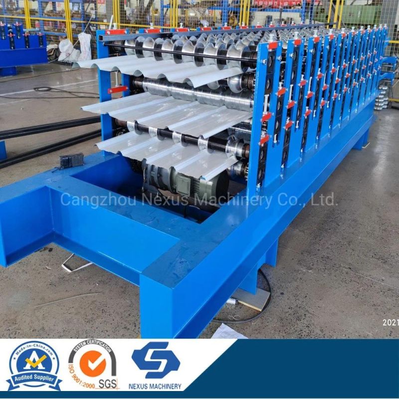 Three Layer Roof Tile Roll Forming Machine Galvanized Steel Double Layer Tiles Sheeting Roll Former