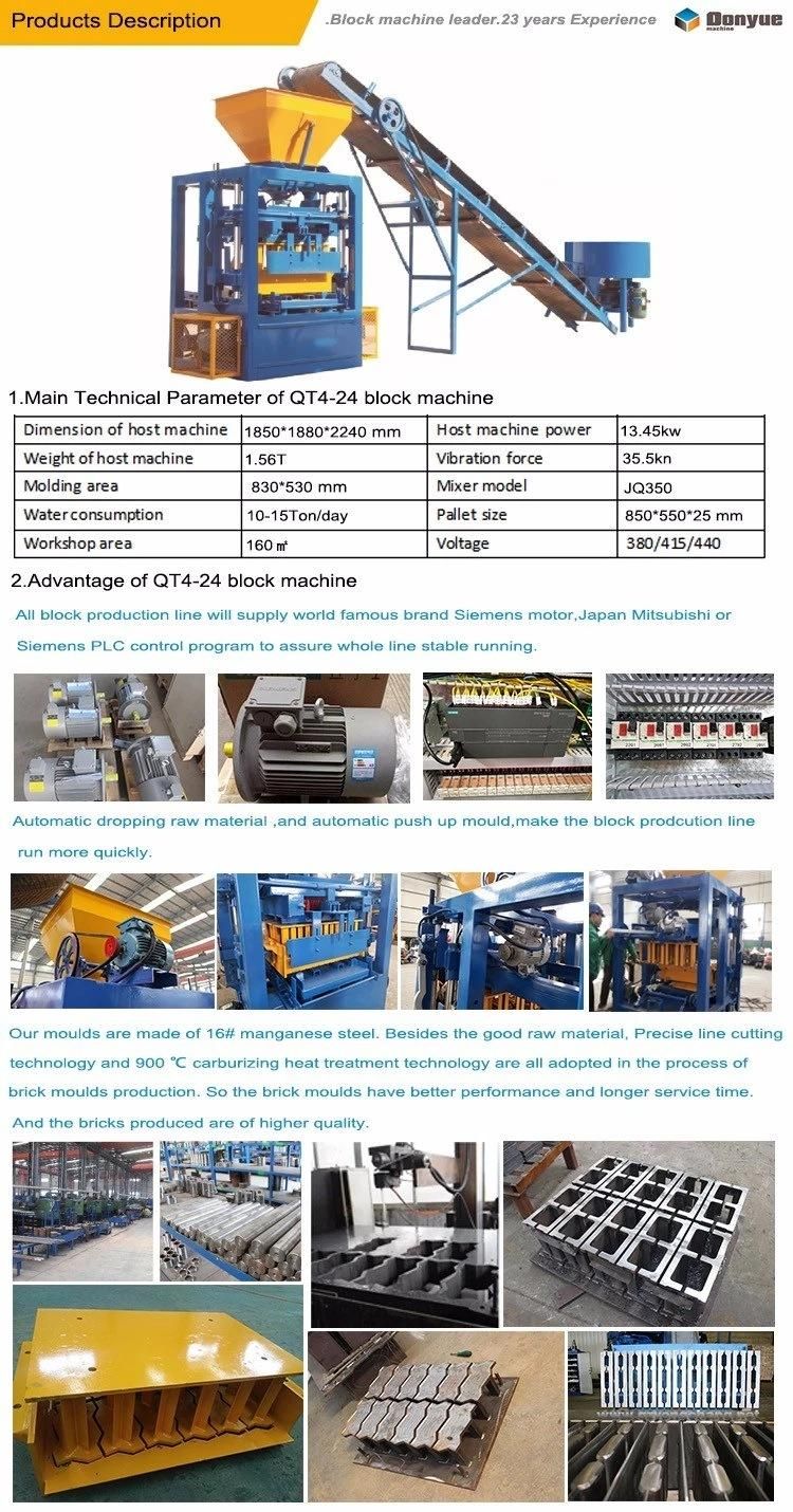 Small Brick Making Machine South Africa Qt4-24 Block Machine Manufacturer