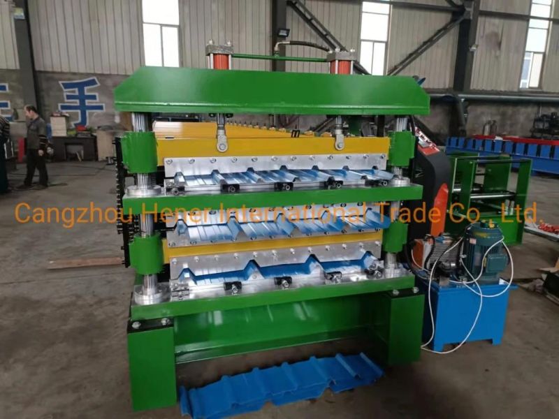 Good Service Three Deck Roofing Sheet Roll Forming Machine Steel Roofing Making Machine with Low Price