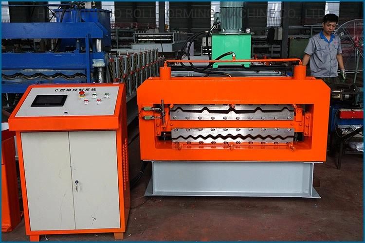 Double Layer Corrugated Roofing Sheet Metal Roll Forming Machine