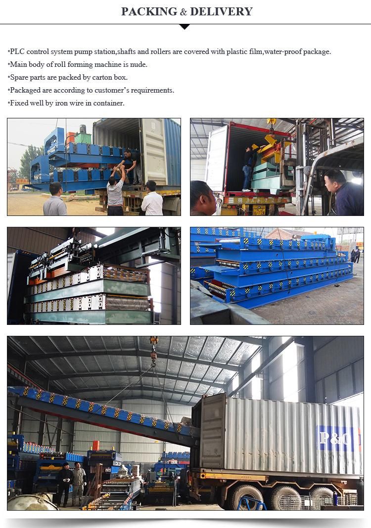 PLC Control Colored Cold Steel Glazed Roof Tile Roll Forming Machine