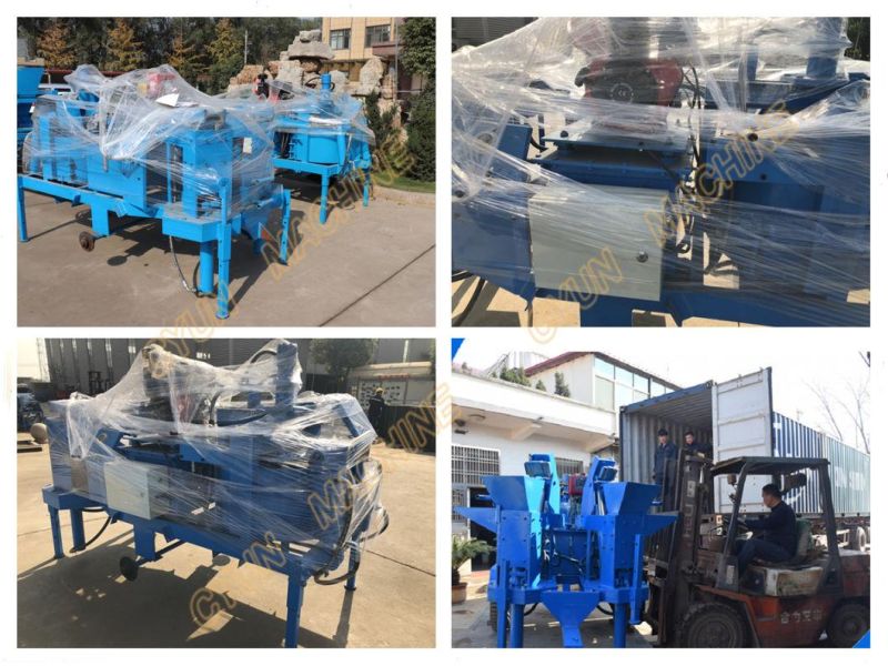 Simple Mobile Clay Interlocking Brick Machine M7mi Twins Cheap Hydraform Block Machine with Hydrulic System