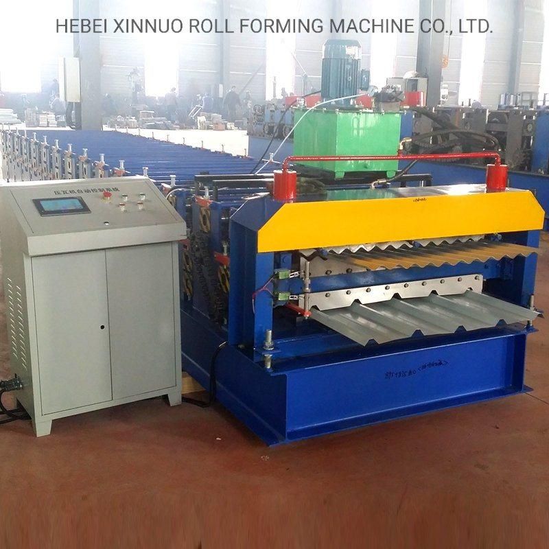 Ibr Color Steel Metal Roofing Sheet Double Layer Roll Forming Machines