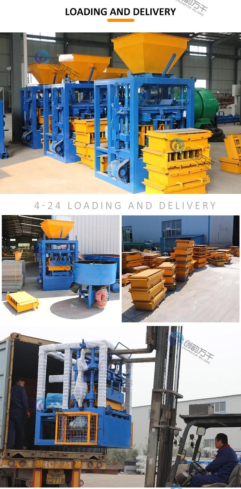 Qt4-24 Semi Automatic Concrete Block Making Machine for Sale