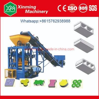 Qt4-24 Concrete Hollow Solid Unipaver Curbstone Brick Block Making Machine Price