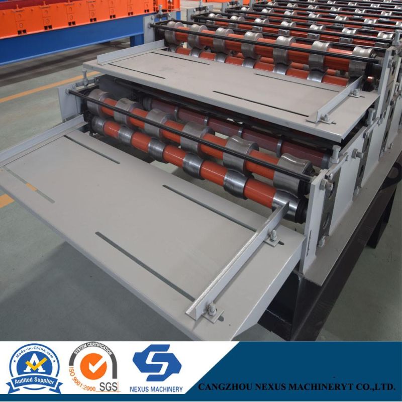 Hydraulic Steel Roof Tile Ibr and Corrugated Profile Roll Forming Machine for Sale