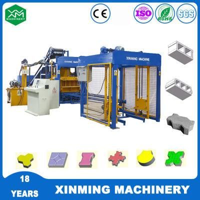 Full Automatic Qt4-18 Hollow Solid Paving Interlock Paver Brick Hourdis Block Making Machine with Hydraulic System