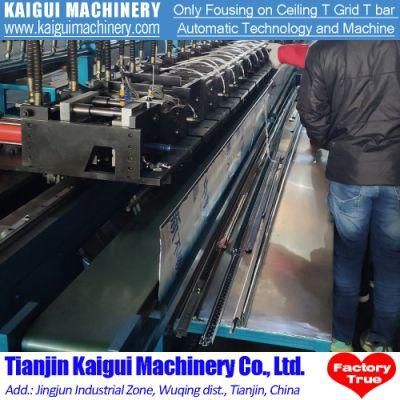 Ceiling T Grid Main Cross Suspended Tee Bar Roll Forming Machine