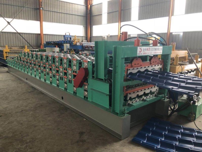 Colored Steel Three Layer Roof Tile Roll Forming Making Machine