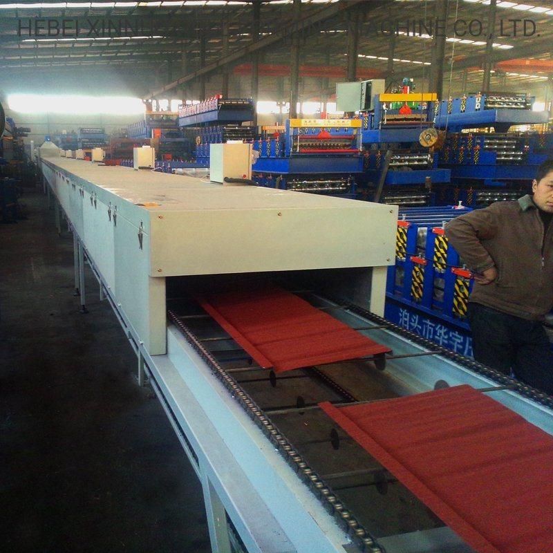 Xinnuo Nigeria Popular Color Stone Coated Metal Roof Tile Making Machine