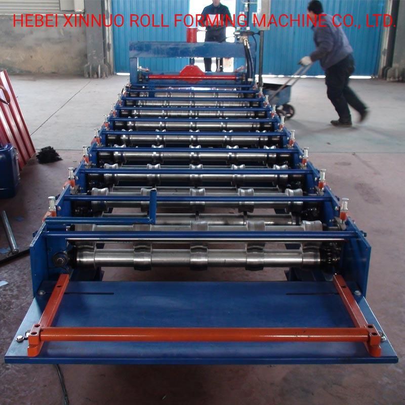 900 Chrome Plating Coating Profile Roofing Tile Trapezoidal Roof Sheet Roll Forming Machine
