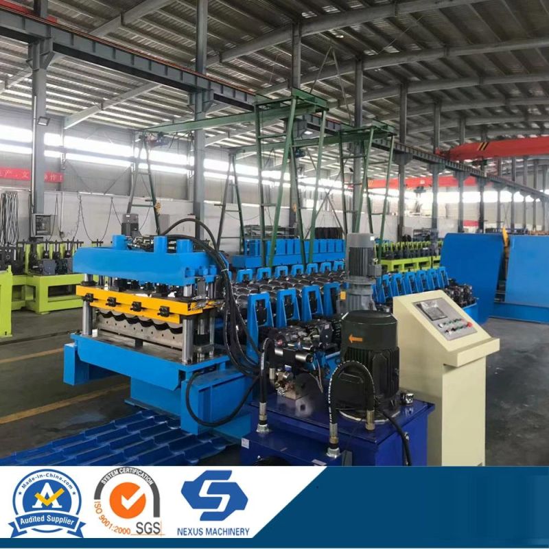 Color Coated Steel Tile Roof Roll Forming Machine/Glazed Tile Sheet Making Machine