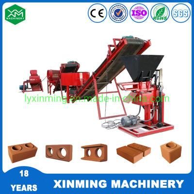 Wide Used Xm2-25 Clay Soil Interlocking Block Making Machine Construction Block Machine