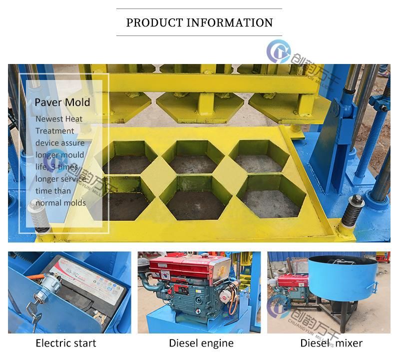 Diesel Brick Machine Qt4-30 Brick Production Line Gypsum Brick Production Machine