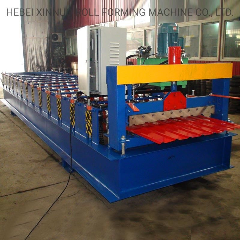 Xinnuo 900 Trapezoidal Color Steel Roll Forming Machine for Metal Roofing Sheet