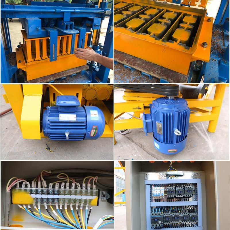 Qtj4-24 Fly Ash Concrete Cement Interlocking Hollow Brick Block Cutting Making Machine Price